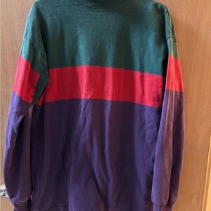 L.L. Bean Men's Crewneck Long Sleve - Green, Red, and Purple